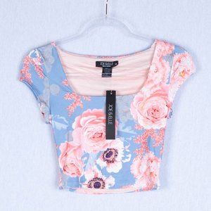 Joe & Elle Floral Crop Top Size Small